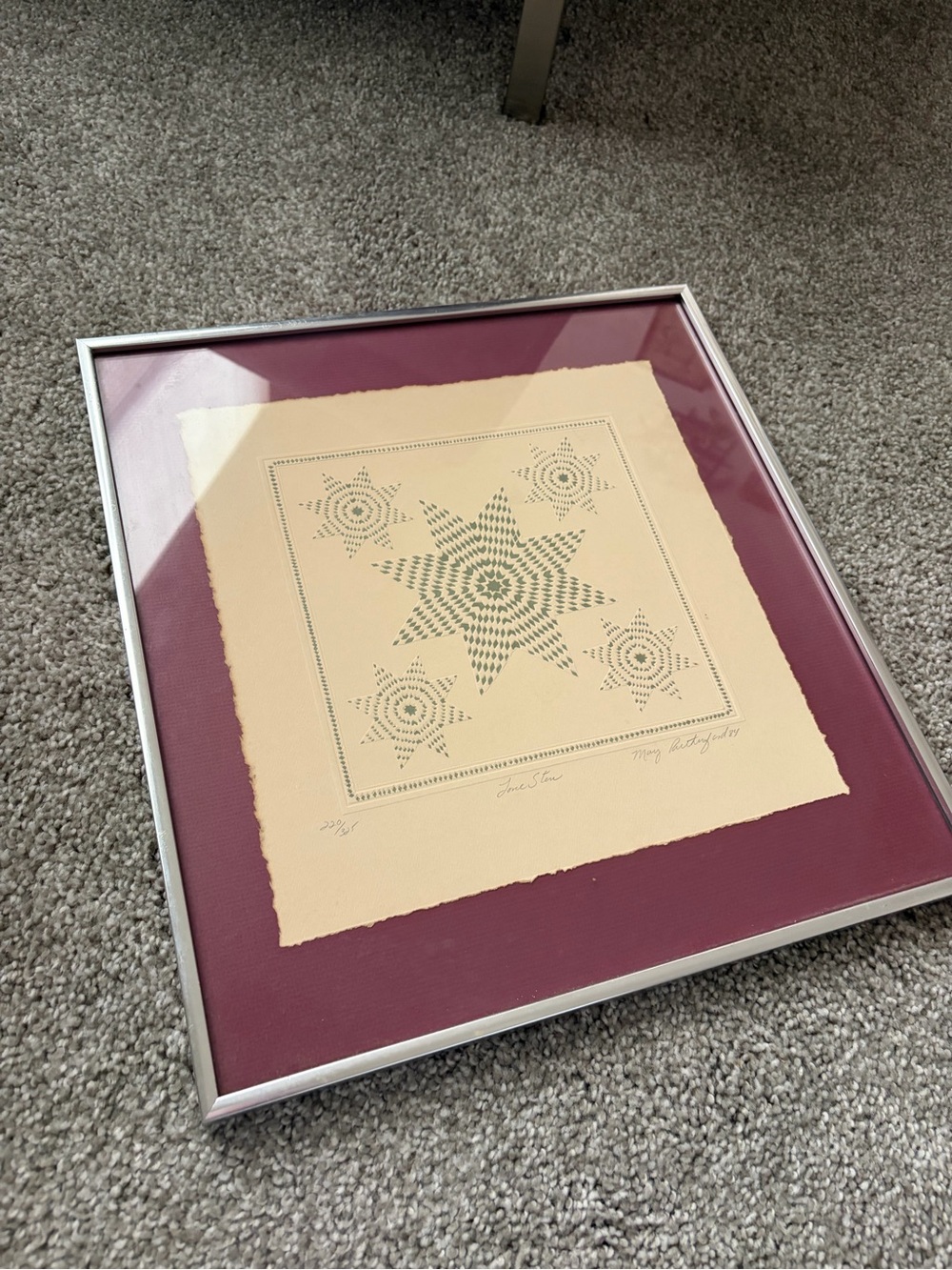 Framed Geometric Star Art Print